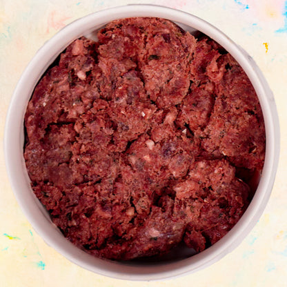 Albright’s Puppy Recipe complete and balanced raw dog food served in a bowl
